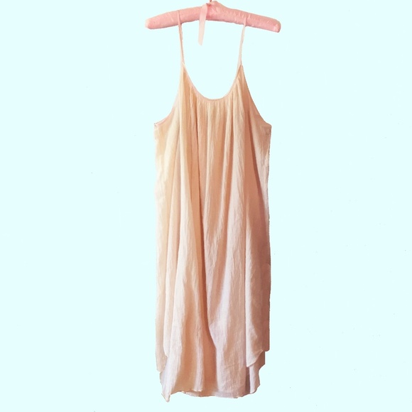 Elegant Sheer Creamy pink Women's Nightgown - Picture 1 of 4